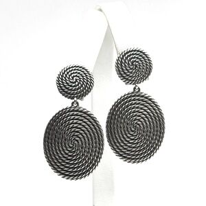 David Yurman Sterling Silver Cable Coil Double Drop Earrings